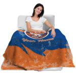 customized new york islanders grunge streaks blue blanket best selling