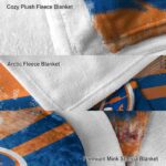 customized new york islanders grunge streaks blue blanket best selling