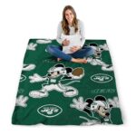 customized new york jets mickey green blanket best selling