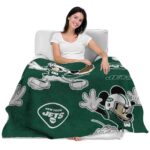 customized new york jets mickey green blanket best selling