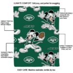 customized new york jets mickey green blanket best selling