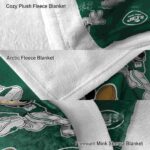 customized new york jets mickey green blanket best selling