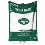 customized new york jets paint strokes green white blanket best selling