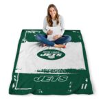 customized new york jets paint strokes green white blanket best selling