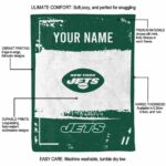 customized new york jets paint strokes green white blanket best selling