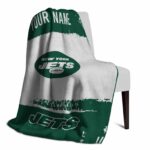 customized new york jets paint strokes green white blanket best selling