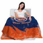 customized new york mets grunge streaks blue blanket latest model