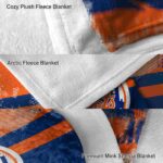 customized new york mets grunge streaks blue blanket premium grade
