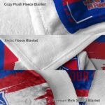 customized new york rangers paint strokes blue white blanket premium grade