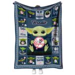 customized new york yankees baby yoda navy blanket best selling