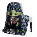 customized new york yankees baby yoda navy blanket top rated