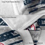 customized new york yankees floral stripes navy white blanket premium grade
