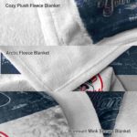 customized new york yankees grunge texture navy white blanket premium grade