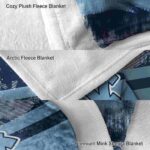customized north carolina tar heels grunge streaks light blue blanket best selling