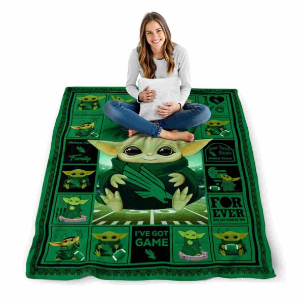 customized north texas mean green baby yoda green blanket high quality