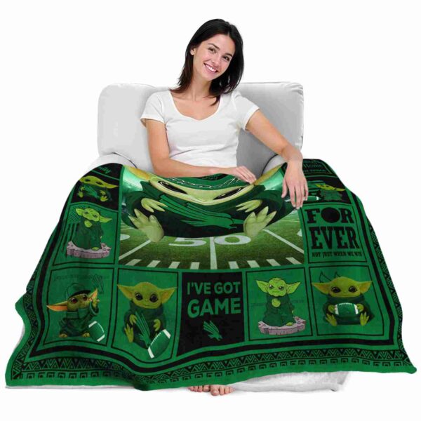 customized north texas mean green baby yoda green blanket latest model