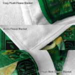 customized north texas mean green baby yoda green blanket premium grade