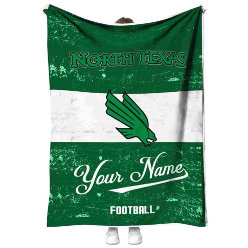 customized north texas mean green grunge texture green white blanket best selling