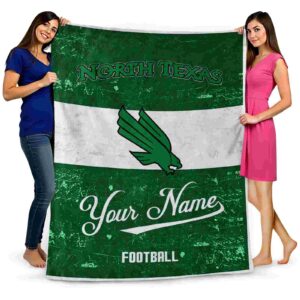 customized north texas mean green grunge texture green white blanket fashion forward