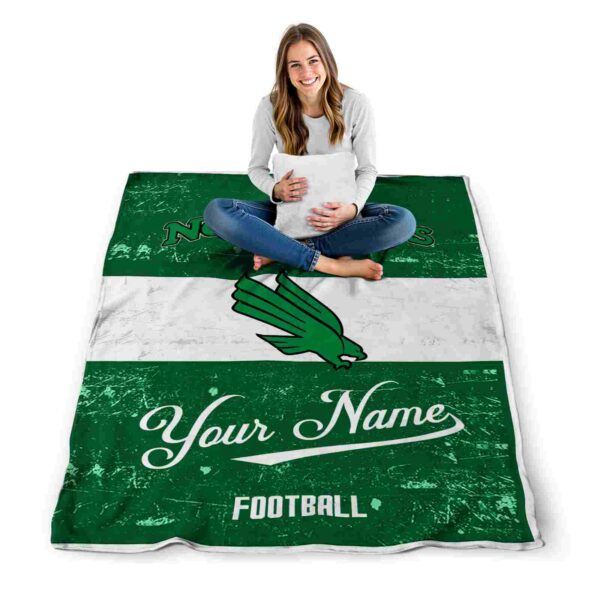 customized north texas mean green grunge texture green white blanket high quality