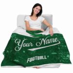 customized north texas mean green grunge texture green white blanket latest model