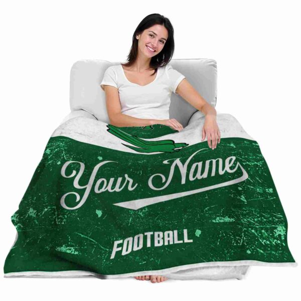customized north texas mean green grunge texture green white blanket latest model
