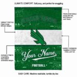 customized north texas mean green grunge texture green white blanket new arrival