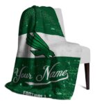 customized north texas mean green grunge texture green white blanket top rated