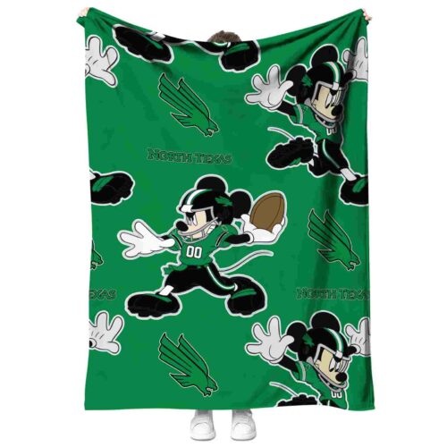 customized north texas mean green mickey green blanket best selling
