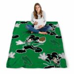 customized north texas mean green mickey green blanket best selling