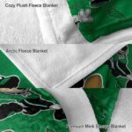 customized north texas mean green mickey green blanket best selling