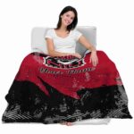 customized northern illinois huskies grunge streaks red blanket best selling