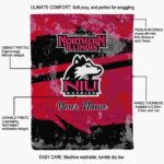 customized northern illinois huskies grunge streaks red blanket best selling