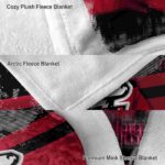 customized northern illinois huskies grunge streaks red blanket best selling
