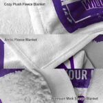 customized northwestern wildcats paint strokes purple white blanket best selling