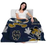 customized notre dame fighting irish mickey navy blanket best selling