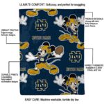 customized notre dame fighting irish mickey navy blanket best selling