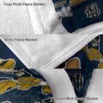 customized notre dame fighting irish mickey navy blanket best selling