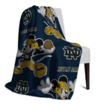 customized notre dame fighting irish mickey navy blanket best selling