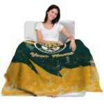 customized oakland athletics grunge streaks green blanket latest model