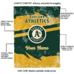 customized oakland athletics grunge streaks green blanket new arrival