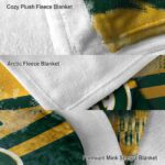 customized oakland athletics grunge streaks green blanket premium grade