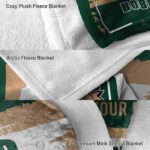 customized ohio bobcats paint strokes green white blanket best selling