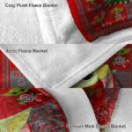 customized ohio state buckeyes baby yoda scarlet blanket best selling