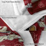 customized oklahoma sooners mickey crimson blanket best selling