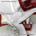 customized oklahoma sooners paint strokes crimson white blanket best selling