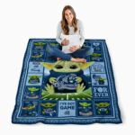 customized old dominion monarchs baby yoda blue blanket high quality