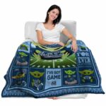 customized old dominion monarchs baby yoda blue blanket latest model