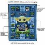 customized old dominion monarchs baby yoda blue blanket new arrival