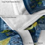 customized old dominion monarchs baby yoda blue blanket premium grade